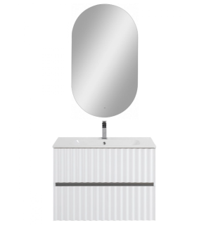 Тумба под раковину ArtMax Elegant AM-ELEGANT-800-2C-SO-BL-LED-P 80 см белый