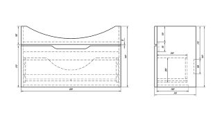 Dreja Тумба Laguna 85, белый лак