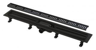 Душевой лоток AlcaPlast с порогами для перфорированной решетки 55см черный матовый APZ10BLACK-550M