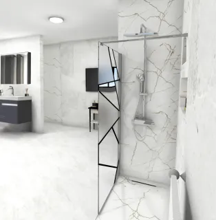 Душевая перегородка Cerutti SPA PICK T120 120см хром