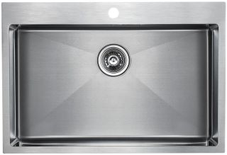 Мойка кухонная Paulmark Saar PM807551-BS брашированная нержавеющая сталь