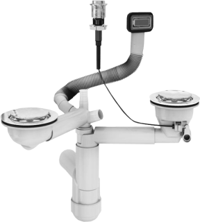 Двойной сифон Alveus 1123355 114-PP-114- PUSH POPUP