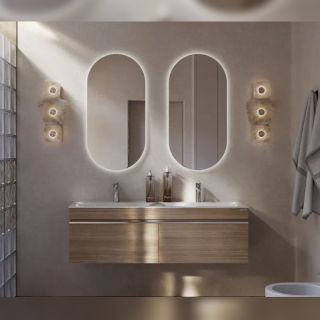 Тумба под раковину подвесная Velvex Pulsus tp.PUL.PUL.140.2Y дуб сонома, 140 см