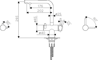 Смеситель для кухни Omoikiri Hotaru-Y