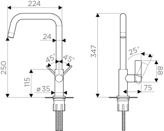 Смеситель для кухни Omoikiri Takasaki