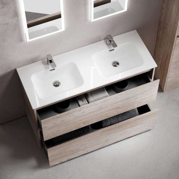 Тумба напольная под раковину Sancos Libra Floor LB120F-2EG 120 см дуб галифакс натуральный