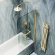 Шторка на ванну MaybahGlass MGV-770-3 50см золото