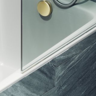 Шторка на ванну MaybahGlass MGV-776-3 60см золото