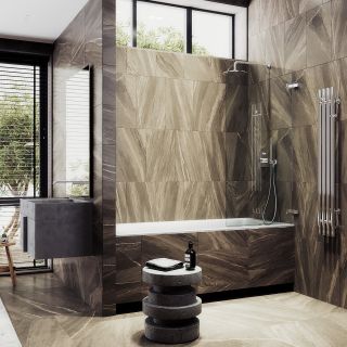 Шторка на ванну MaybahGlass MGV-644-4 40см хром глянцевый