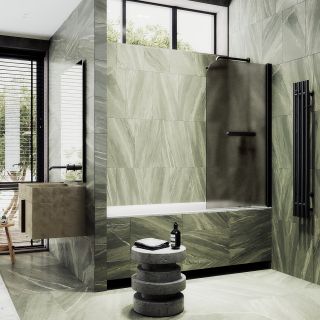 Шторка на ванну MaybahGlass MGV-778-6 60см чёрный