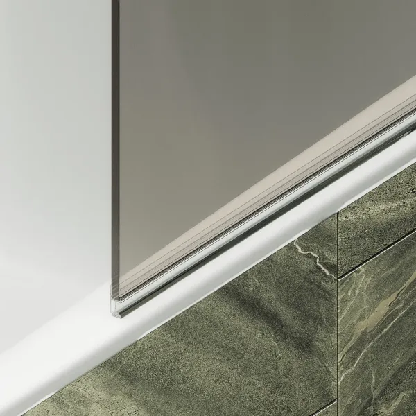 Шторка на ванну MaybahGlass MGV-622-6 80см чёрный