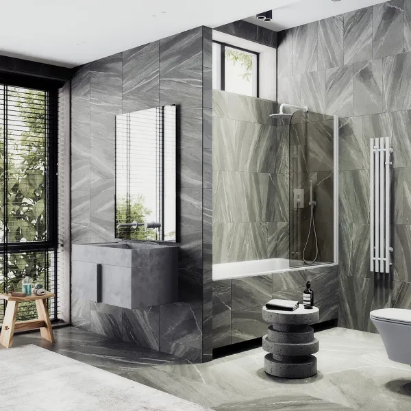 Шторка на ванну MaybahGlass MGV-616-1 70см белый