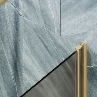 Шторка на ванну MaybahGlass MGV-607-3 50см золото