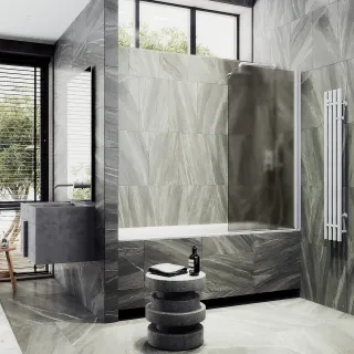 Шторка на ванну MaybahGlass MGV-617-1 70см белый