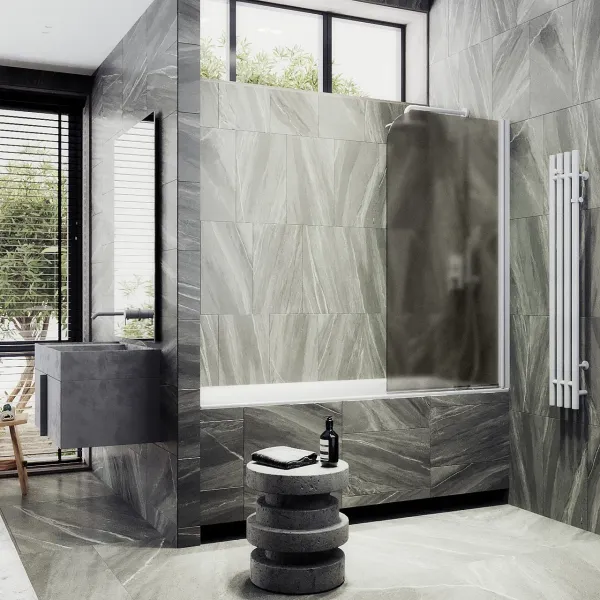 Шторка на ванну MaybahGlass MGV-607-1 50см белый