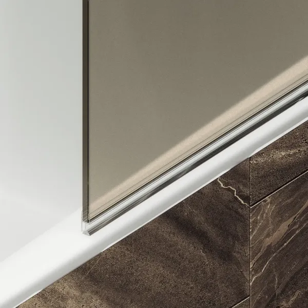 Шторка на ванну MaybahGlass MGV-625-5 80см хром матовый