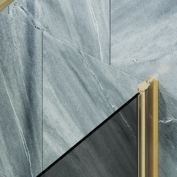 Шторка на ванну MaybahGlass MGV-613-3 60см золото