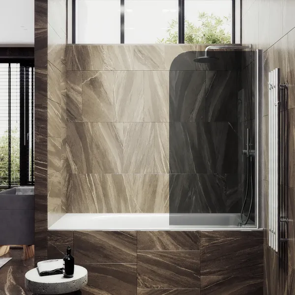 Шторка на ванну MaybahGlass MGV-608-5 50см хром матовый