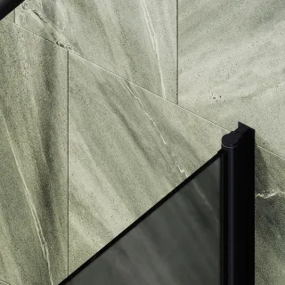 Шторка на ванну MaybahGlass MGV-614-6 60см чёрный