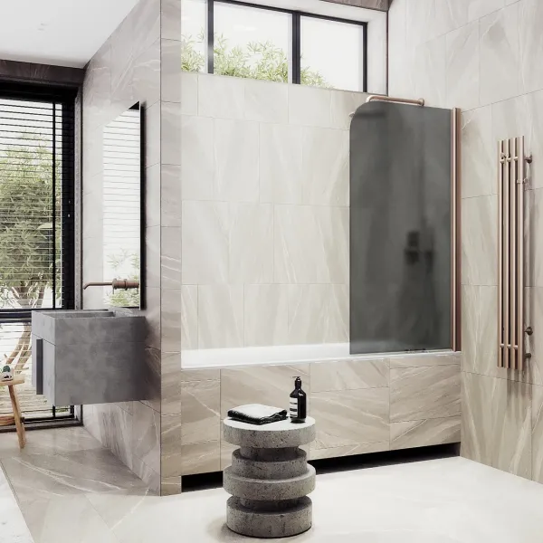 Шторка на ванну MaybahGlass MGV-624-1 80см бронза