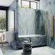 Шторка на ванну MaybahGlass MGV-605-3 40см золото