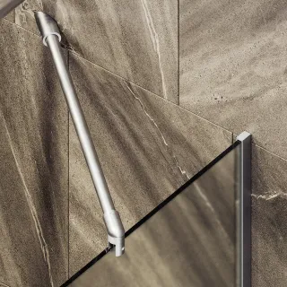 Шторка на ванну MaybahGlass MGV-92-5у 60см хром матовый