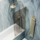 Шторка на ванну MaybahGlass MGV-658-3 69см золото