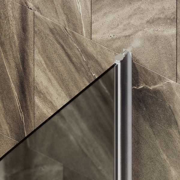 Шторка на ванну MaybahGlass MGV-784-5 70см хром матовый