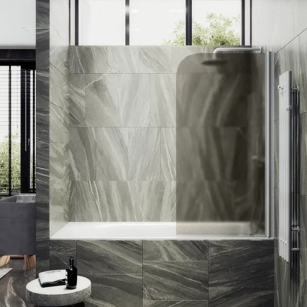 Шторка на ванну MaybahGlass MGV-602-1 40см белый