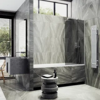 Шторка на ванну MaybahGlass MGV-152-1у 74см белый