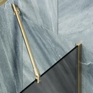 Шторка на ванну MaybahGlass MGV-86-3у 60см золото