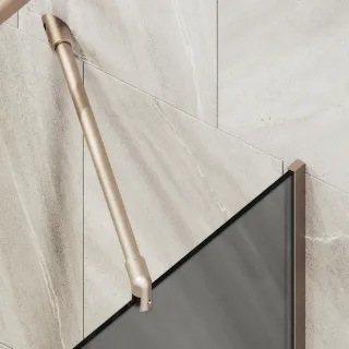 Шторка на ванну MaybahGlass MGV-87-2у 70см бронза