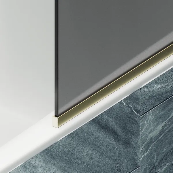 Шторка на ванну MaybahGlass MGV-153-3у 74см золото