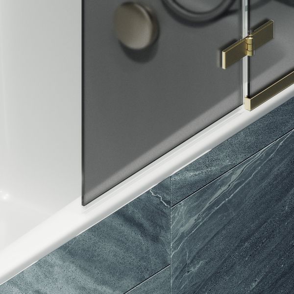 Шторка на ванну MaybahGlass MGV-660-3 69см золото