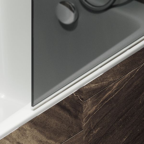 Шторка на ванну MaybahGlass MGV-774-5 50см хром матовый