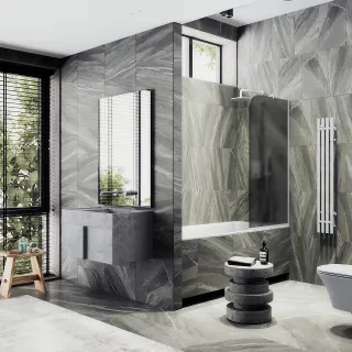 Шторка на ванну MaybahGlass MGV-141-1у 54см белый