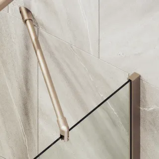 Шторка на ванну MaybahGlass MGV-63-2ш 70см бронза