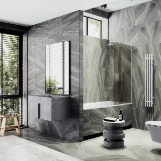 Шторка на ванну MaybahGlass MGV-75-1ш 70см белый