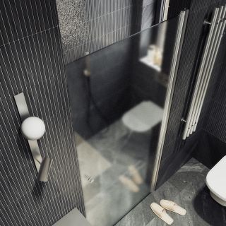 Душевая дверь MaybahGlass MGD-808-5 80см хром матовый