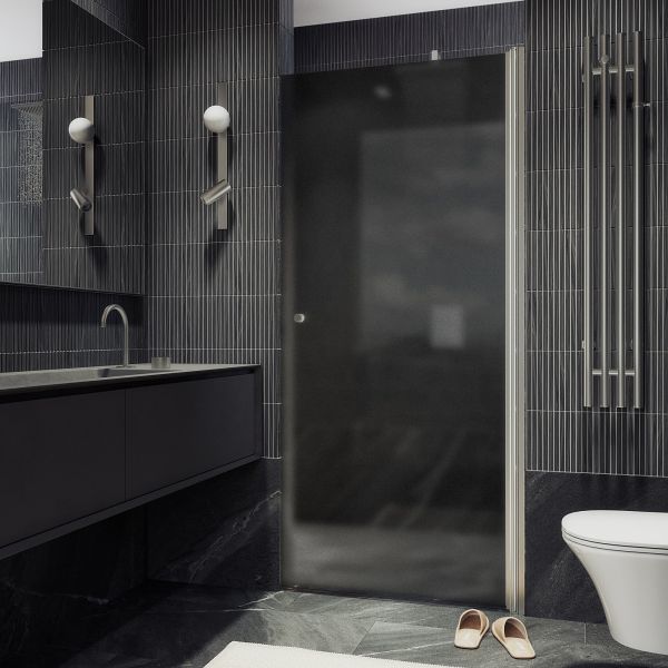 Душевая дверь MaybahGlass MGD-807-5 80см хром матовый