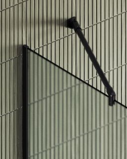 Душевая перегородка MaybahGlass MGD-700-6у 79см чёрный