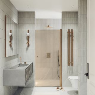 Душевая дверь MaybahGlass MGD-804-2 80см бронза