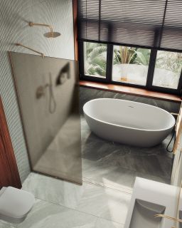 Душевая перегородка MaybahGlass MGD-697-2у 79см бронза