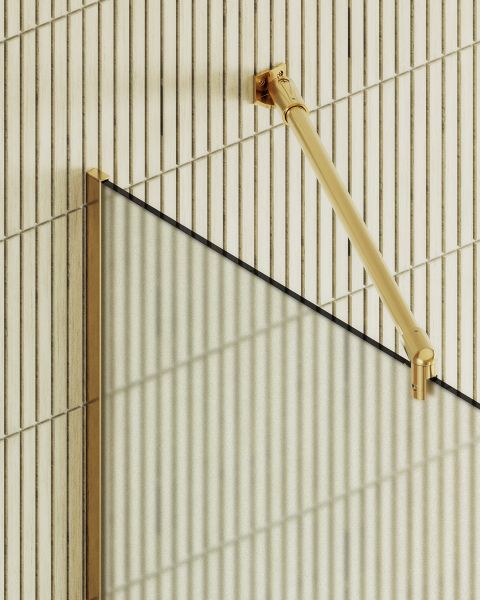 Душевая перегородка MaybahGlass MGD-700-3у 79см золото