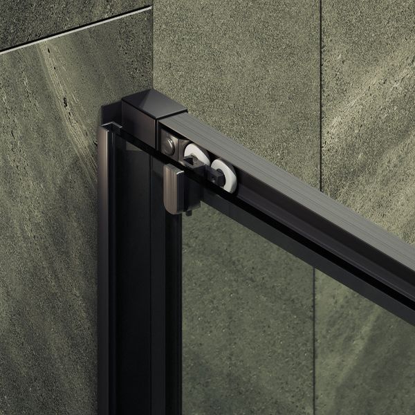 Душевая дверь MaybahGlass MGD-1276-6 120см чёрный/прозрачный