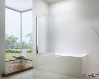 Шторка на ванну Berges River 80см хром 065001