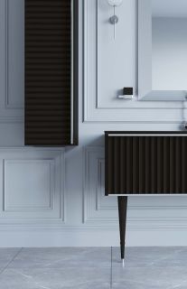 Пенал Armadi Art Vallessi Avangarde Canale 120см чёрный/хром 846-BCR