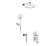 Wasserkraft A16067WHITE Встраиваемый комплект для душа с верхней душевой насадкой и лейкой