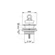 Водослив для раковины AlcaPlast 5/4" цельнометаллический A439