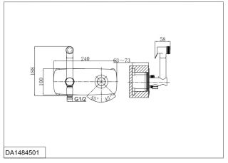 Гигиенический душ DQ Bayern Alfeld со смесителем хром DA1484501